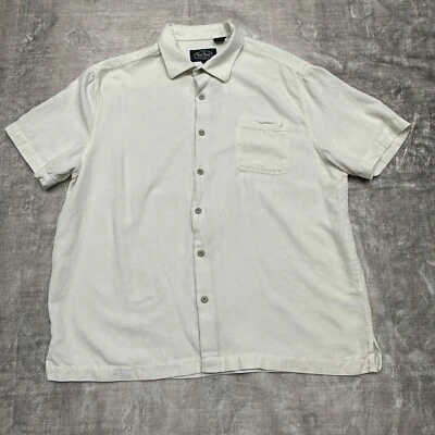 Camisa Nat Nast Para Hombres Grande Marfil Mezcla Seda Playa Hawaiana Texturizada Informal Elegante Foto 1 de 4