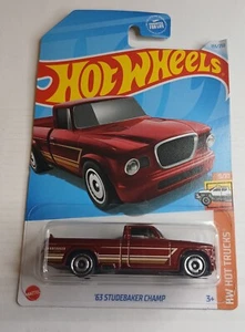 1963 STUDEBAKER CHAMP HOT WHEELS HOT TRUCKS 9/10 RED 2024-155 - Picture 1 of 1