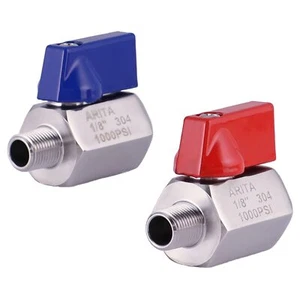 Mini Ball Valve 1/8" Stainless Steel 304 Reduced Port 1000PSI for Water Oil &... - Picture 1 of 8