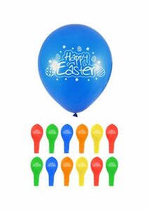 Happy Easter Printed Latex Balloons 23cm Party Decoration Ballon Pack of 12 