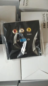 JOBLOT 5 x UNITS AV AUDIO VIDEO MULTIMEDIA BLACK FACEPLATE VGA COMPONENT AUDIO - Picture 1 of 2