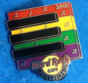 PHILADELPHIA GAY PRIDE 2013 RAINBOW COLOR PIANO KEYBOARD Hard Rock Cafe PIN LE - Picture 1 of 1