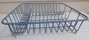 Rubbermaid Large Dish Drainer Drying Rack Coated Wire Blue 15.5" x 13.2" Vintage - Picture 1 of 10