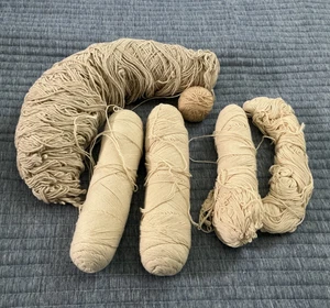 Filato di cotone senza marchio colore panna e beige - Foto 1 di 4