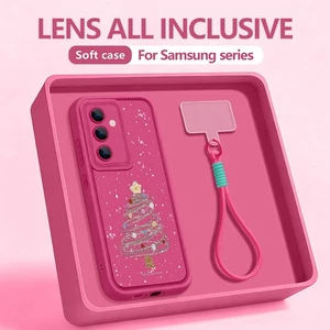 Strap Soft Case For Samsung A56 A17 A36 A26 A16 A55 A05 A14 Christmas Tree Cover - Picture 1 of 18
