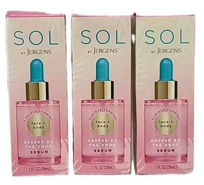 批量 3 件 ~ SOL by Jergens Deeper by the Drop ~ 无阳光晒黑面部 + 身体精华 — 第 1/4 张图片
