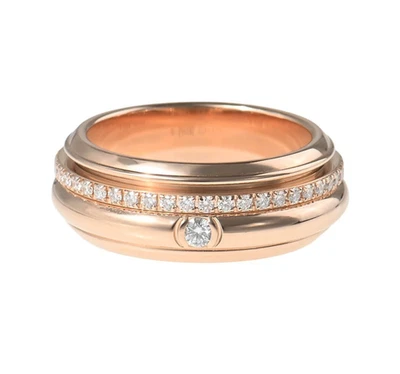 Anillo giratorio Piaget Possession diamante 0,46 quilates oro rosa 18k talla 57 con caja de papel Foto 1 de 4