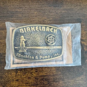 Birkelbach Maschine und Pumpe Inc. Massive Messing Gürtelschnalle Nagelneu - Bild 1 von 4