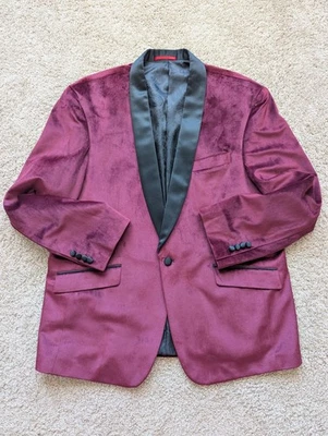 Chaqueta de Terciopelo Borgoña Ajuste Regular/Reino Unido 46 Corto/Dobell/Formal/Esmoquin Foto 1 de 4