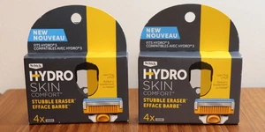 (2) 4 Packs Schick Hydro Skin Comfort Stubble Eraser Razor Refills 8 Cartridges - Picture 1 of 7