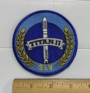 NASA USAF Titan II SLV Vehículo de Lanzamiento Redondo Recuerdo Parche Bordado Insignia - Imagen 1 de 3