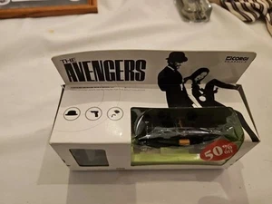 Corgi Toys 1:36 "THE AVENGERS" BENTLEY + JOHN STEED TV Movie Model Car`98! - Picture 1 of 6