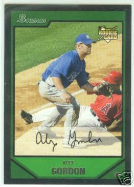 Tarjeta de novato Alex Gordon Kansas City 2007 Bowman Draft Foto 1 de 1