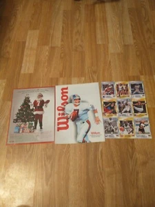 Vintage John Elway Magazine Advertisment Ads & Uncut Football Card Denver NFL - Picture 1 of 8