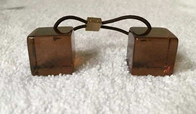 Louis Vuitton Vintage Plastic/Resin Hair Cube Tie in Translucent Brown - Image 1 of 4