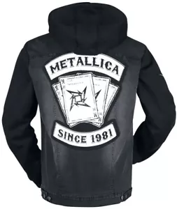 Metallica Vintage Ultra Rare Officially Licensed Metallica Denim Vest Hoodie - Picture 1 of 5