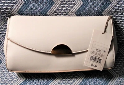 Un Nuevo Día Fiesta Solapa Bolso sin asas Bandolera Bolso Blanco con Dorado Nuevo con Etiquetas Foto 1 de 4