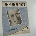 Song Sheet Rikki Tikki Toon Jack Jackson 1950
