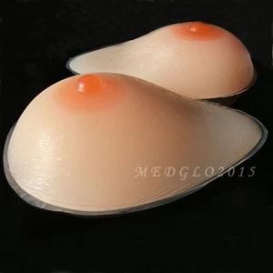 Breast Forms Silicone Breast Prosthesis Fake Breast Crosdresser Enhancer Implant - Picture 1 of 4