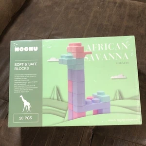MOOMU Safe Soft Silicone Building Blocks For Kids, Preschool Learning 20 Pcs - Picture 1 of 2