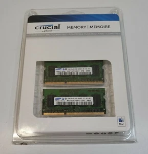 Memory Mac Compatible Crucial 2X 1GB 2Rx16 PC3-8500S  - Picture 1 of 4