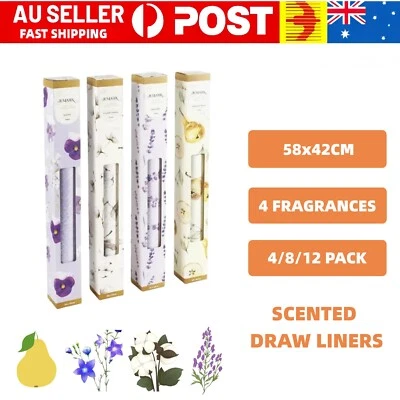 12/24/36 Pcs Scented Draw Liners Home Closet Decor 4 Assorted Fragrances Set - image 1 of 4