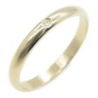 Cartier Wedding Band Ring Diamond 18kyg Yellow Gold Used Us Size 7 #54 Women