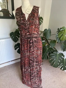 MONSOON Maxi Dress Paisley Sleeveless Lined Boho Size UK 12 BNWT - Picture 1 of 10