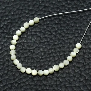 Cuentas de rondelle facetadas de piedra lunar natural de 2,50 quilates piedras preciosas sueltas 23 piezas tamaño 2 mm - Imagen 1 de 5