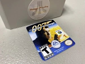 007 The World is Not Enough (N64 Nintendo) Replacement Label - Picture 1 of 1