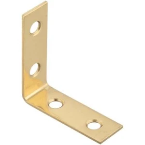 NEW NATIONAL N213-397 PACK (4) SOLID BRASS 1 1/2" CORNER BRACES 7162290 - Picture 1 of 1