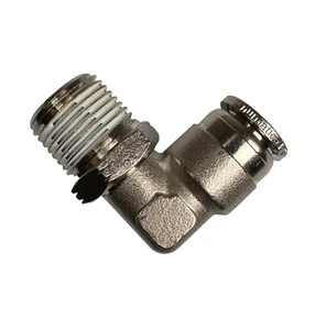 Male 90° Swivel Tube Connector Fitting with 1/2 npt Threads for 3/8" od Air Line - Foto 1 di 3