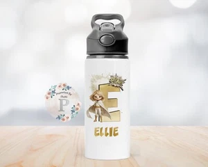 Personalised Girl Superhero Initial Metal Bottle Water Drinks Spill Proof Bottle - Picture 1 of 10