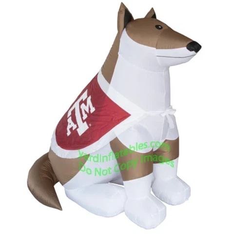 7' Air Blown LED Inflatable NCAA Texas A&M Aggies Reveille Mascot Yard Decor Cover