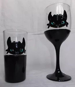 How to Train your Dragon Toothless Glass Stormfly Hookfang Wineglass Juiceglass - Picture 1 of 17