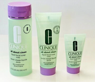 Clinique All About Clean Liquid Facial Soap Mild Skin Choose Your Size Lot - Image 1 of 3