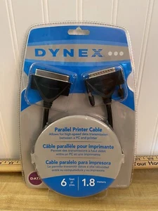 New Dynex 6' Parallel Printer Cable, High Speed Between PC & Printer DX-C101801 - Picture 1 of 8