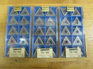 CERATIP TC-30 INSERTS P/N: TNMG544 3 PACKS / 30 PIECES ~NEW~  - Picture 1 of 6