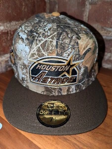 Houston Astros Real Tree 7 1/2 New Era 59Fifty Fitted hat Cap - Picture 1 of 5
