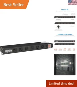 12 Steckdosenleiste PDU Rackmontage 15A 120V 15ft Kabel Wand- oder Rackmontage - Bild 1 von 11