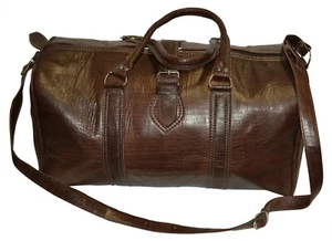 Leather Moroccan Duffel Shoulder Bag Sport Gym Luggage Travel Luggage X-Large - Picture 1 of 4
