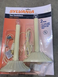 Sylvania Two Indoor Candoliers in Original Packing 8" tall - Picture 1 of 4