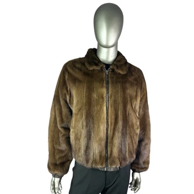 Men’s Lunaraine MINK & LEATHER Reversible Jacket, Sz L/XL, Certified Vintage Fur - Image 1 of 4