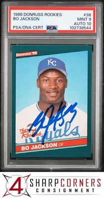 Donruss Rookies #38 1986 Bo Jackson RC PSA 9 ADN automático 10 Foto 1 de 3