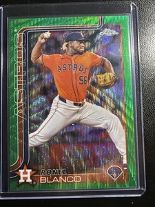 2025 Topps Chrome Baseball #292 Ronel Blanco Green Wave Refractor /99 SP Astros - Picture 1 of 4