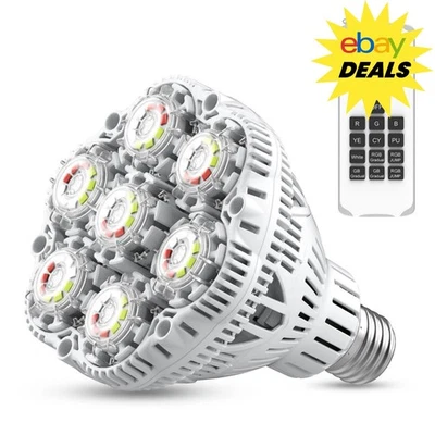 SANSI LED Pool Light Bulb 30W RGB Dimmable Remote Control Inground Multicolor - Image 1 of 4