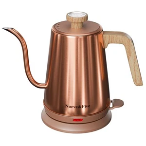 Gooseneck Electric Kettle with Thermometer, Copper Tea Kettle with Auto Shut-... - Picture 1 of 8