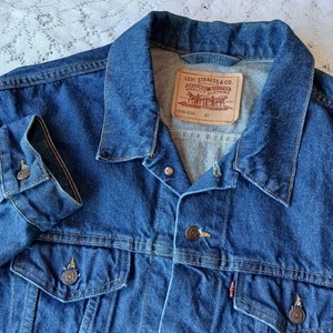 Levis Trucker Jacket Size 52 Blue Denim Vintage 90s 71506 Jean Jacket Type 3 - Picture 1 of 22