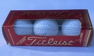 Vintage Titleist 384DT Golf Balls 90 Compression 3 Balls Cut-Proof Cover #2 New - Picture 1 of 4