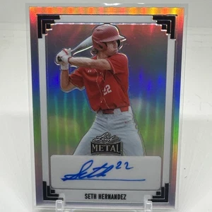 2024 Leaf Metal 91a-SH1 Seth Hernandez Silver Prismatic /35 Auto Pittsburgh #1 - Bild 1 von 3